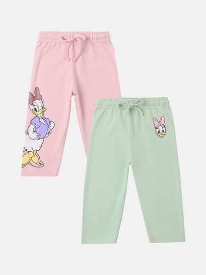 NautiNati Baby Girls
                    Pack of 2 Daisy Duck Printed Leggings