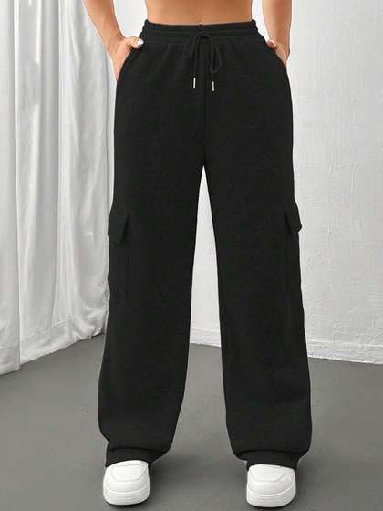 KATECLO Women High-Rise Cargos Trousers