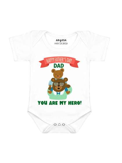 Arvesa Happy Father Days
                    Printed Baby Romper
