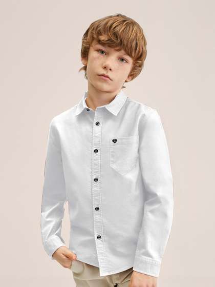 SKY PEARL Boys Comfort
                    Opaque Casual Shirt