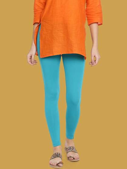 TWIN BIRDS Women
                        Cotton Blend Solid Pool Side Ankle Length
                        Legging