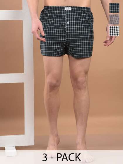 Dollar Pack Of 3
                        Checked Cotton Boxers TSSO-01-CHECK567-PO3