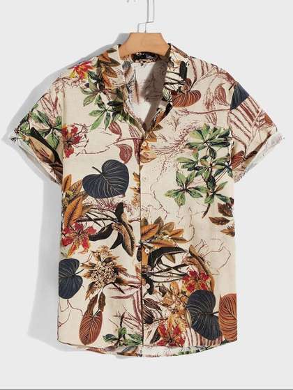 BAESD Boys Standard
                    Floral Opaque Printed Party Shirt