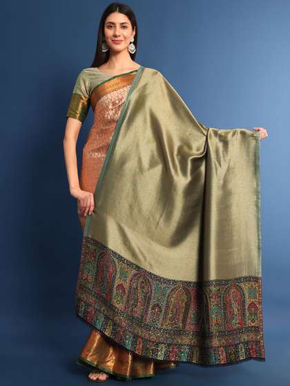 Pashmoda Ethnic
                        Motifs Woven Design Woollen Shawl