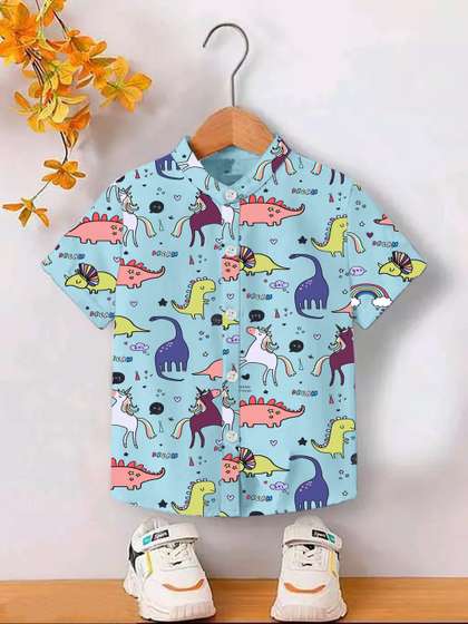 BAESD Boys Standard
                    Opaque Printed Party Shirt