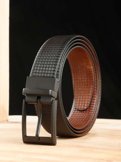 Teakwood Leathers Men
                    Textured Leather Reversible Formal Belt