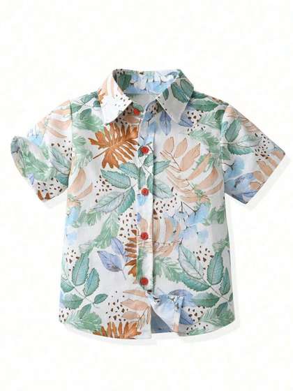 BAESD Boys Standard
                    Floral Opaque Printed Party Shirt