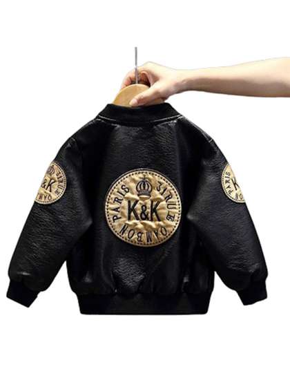 Tricycle Clothing Boys
                    Lightweight Crop Biker Jacket with Patchwork