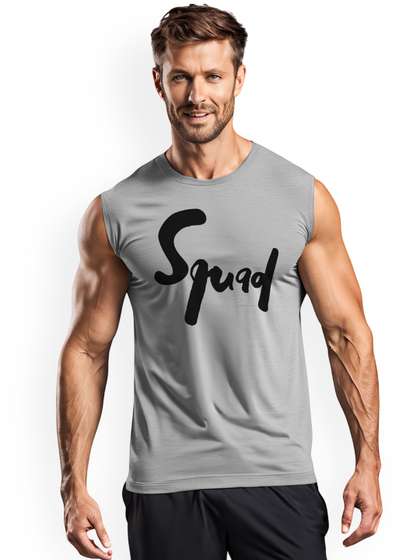3Colors Printed
                        Round Neck Gym Vest VEST-CCUT-SQUAD-BLK_M