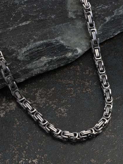 French Accent Men
                    Silver-Plated Cycle Statement Chain