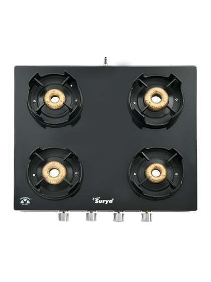 GOLDEN SURYA 4 Burner Glass Top Gas Stove