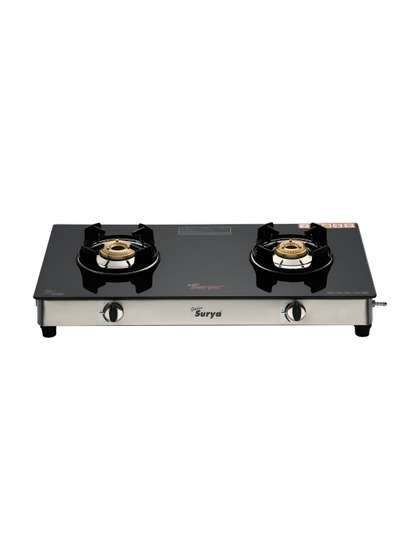 GOLDEN SURYA 2 Burner Glass Top Gas Stove