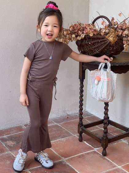 YK Girls Top With
                    Trousers