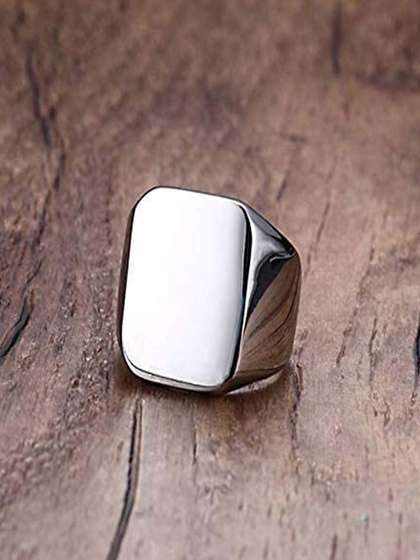 The Roadster Lifestyle
                    Co Men Rhodium Plated Finger Ring