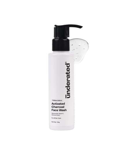 Underated Activated Charcoal Face Wash With Niacinamide For Skin Hydration- 100 g