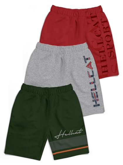 HELLCAT Boys Typography
                    Printed Shorts
