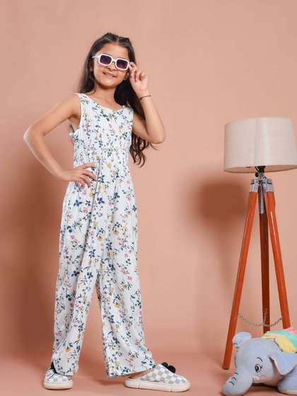 SANSKRUTIHOMES Girls
                    Printed Basic Jumpsuit
