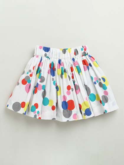 ZIP ZAP ZOOP Girls
                    Printed Cotton Flared Knee Length Skirt