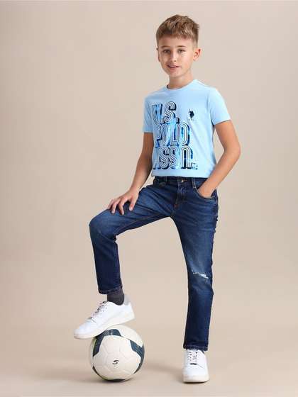 U.S. Polo Assn. Kids
                      Boys Slim Fit Light Fade Stretchable Jeans