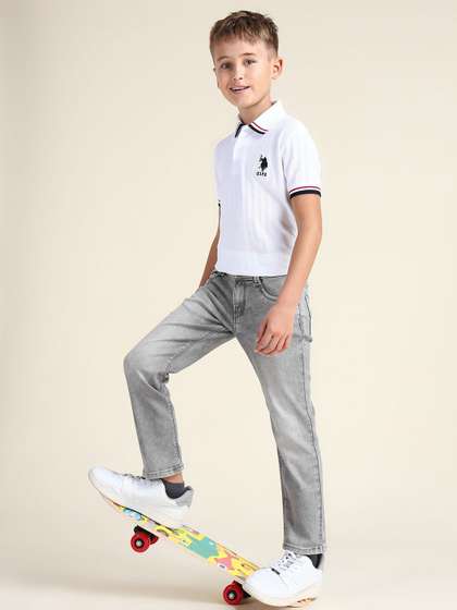U.S. Polo Assn. Kids
                    Boys Slim Fit Heavy Fade Stretchable Jeans