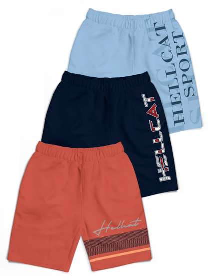HELLCAT Boys Typography
                    Printed Shorts