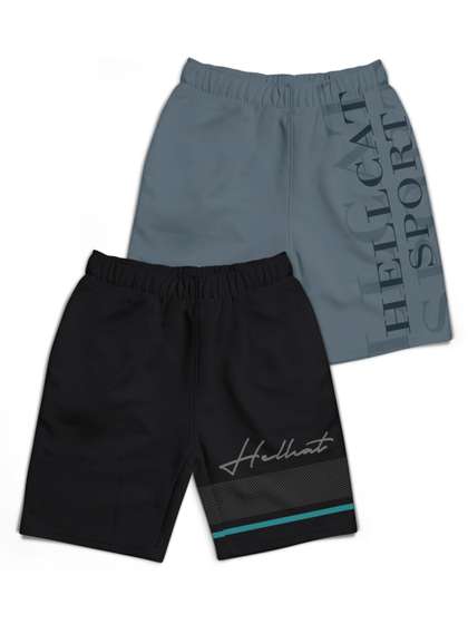 HELLCAT Boys
                      Typography Printed Shorts