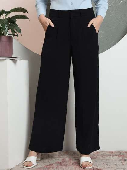 FITHUB Women
                        High-Rise Pleated Trousers