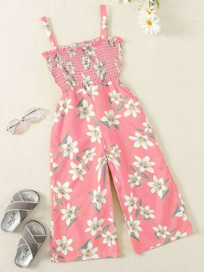 INCLUD Girls Printed
                    Basic Jumpsuit