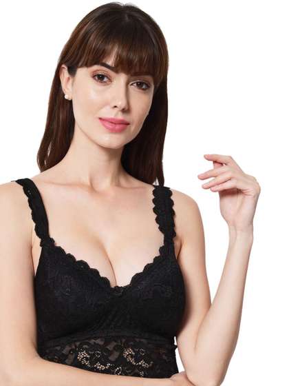 EFFECTINN Floral
                          Bralette Bra Full Coverage Lightly Padded