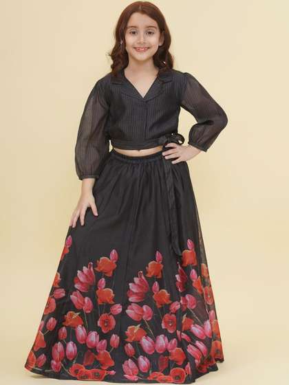 Bitiya by Bhama
                        Girls Printed Ready to Wear Lehenga &