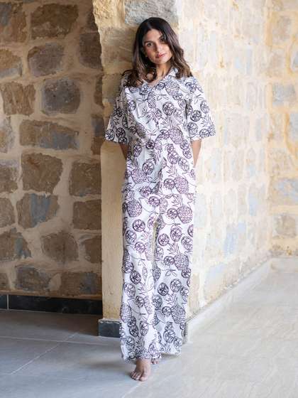 SANSKRUTIHOMES Women
                        Printed Night suit