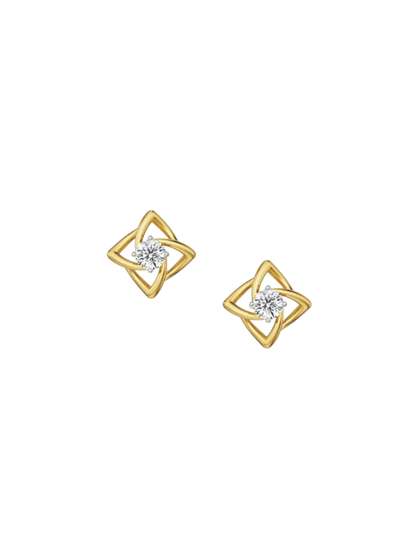 Emori Raha Solitaire
                        Lab Diamond in 14KT Gold Earring