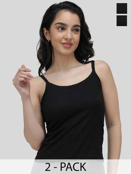 AMUL COMFY Women
                          Pack Of 2 Pure Cotton Sleeveless Short
                          Camisoles