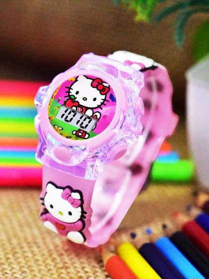 Shocknshop Hello Kitty
                    Girls Printed Dial LED Musical Digital Watch