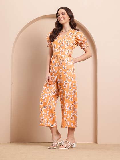 Mast & Harbour
                      Printed Basic Jumpsuit