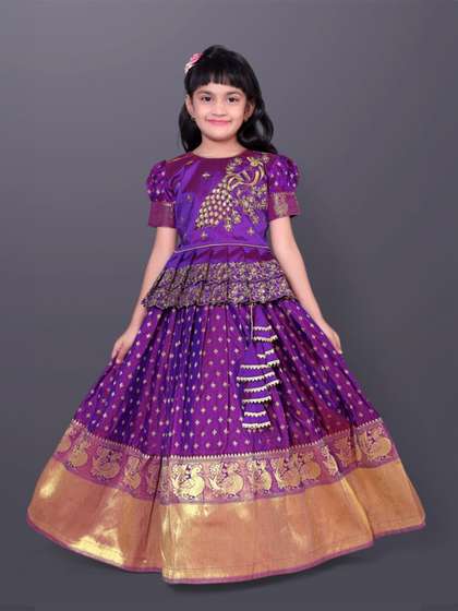 BAESD Girls
                      Embroidered Sequinned Puffed Sleeves Ready to Wear
                      Lehenga & Blouse
