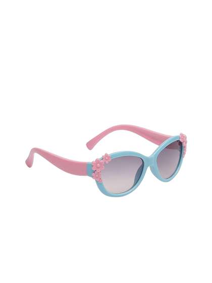 SHOP FRENZY Kids
                      Oversized Sunglasses with UV Protected Lens Blue 4
                      flower sunglass-Blue