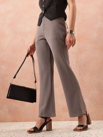 All About You Formals Women High-Rise Boot Cut Trousers