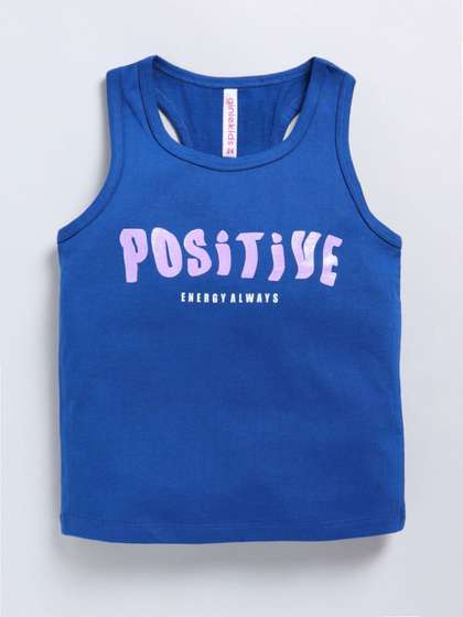 Ginie Girls Typography
                    Printed Round Neck Top