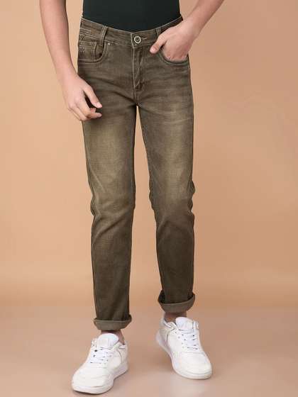 Crimsoune Club Boys Mid
                    Rise Light Fade Clean Look Stretchable Slim Fit
                    Jeans