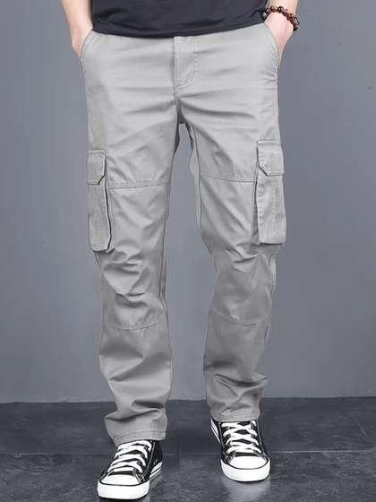 FABRIPPLE Men Cotton
                      Loose Fit Cargo Trouser