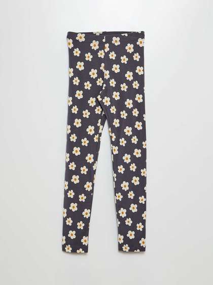 KIABI Girls Floral
                    Printed Ankle-Length Leggings