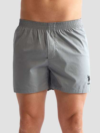 U.S. Polo Assn. Men
                        Pure Cotton Inner Elastic Boxers With Pocket-
                        OEX07-G01-PL