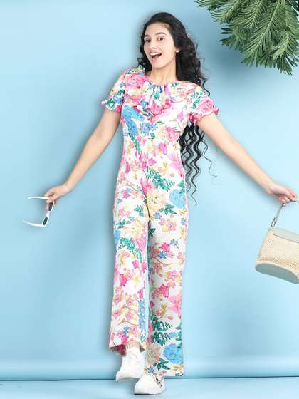 Cutiekins Girls Printed
                    Basic Jumpsuit