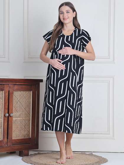 Secret Wish Women
                        Pure Cotton Maternity Nighty