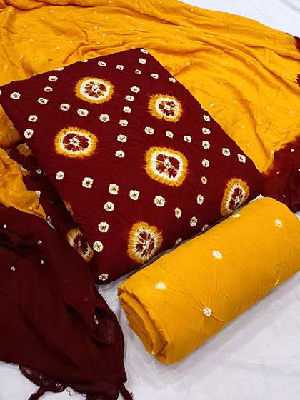 HMP Fashion
                          Bandhani Printed Unstitched Dress Material