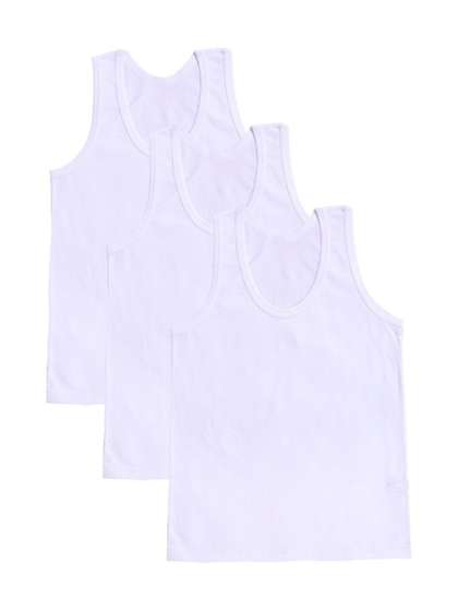 Bodycare Kids Boys Pack
                    Of 3 White Innerwear Vests