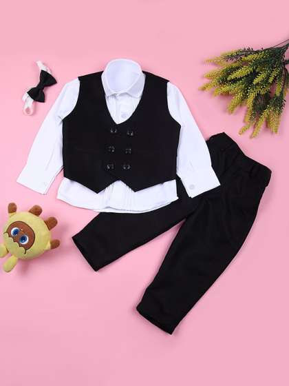 V-Mart Boys V-Neck
                    Double-Breasted Four-Piece Party Suit