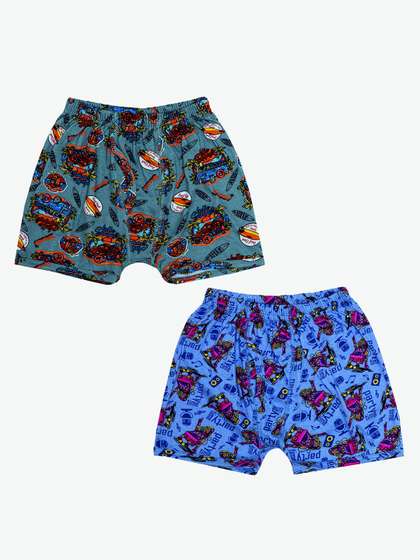 Bodycare Kids Boys Pack
                    Of 2 Assorted Cotton Trunks KIA497-PK004_P2