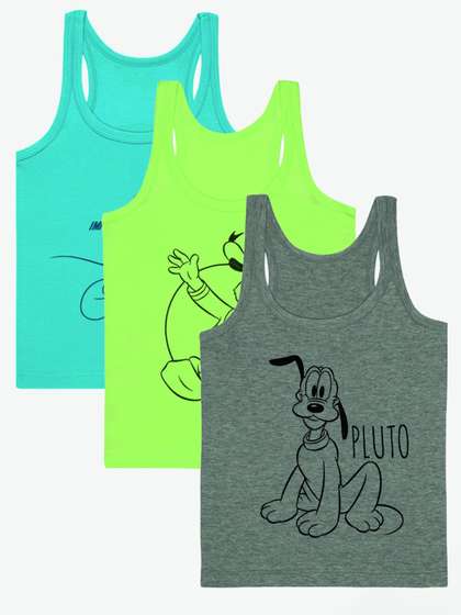 Bodycare Kids Boys Set
                      Of 3 Cotton Round Neck Sleeveless Mickey &
                      Friends Innerwear Vests